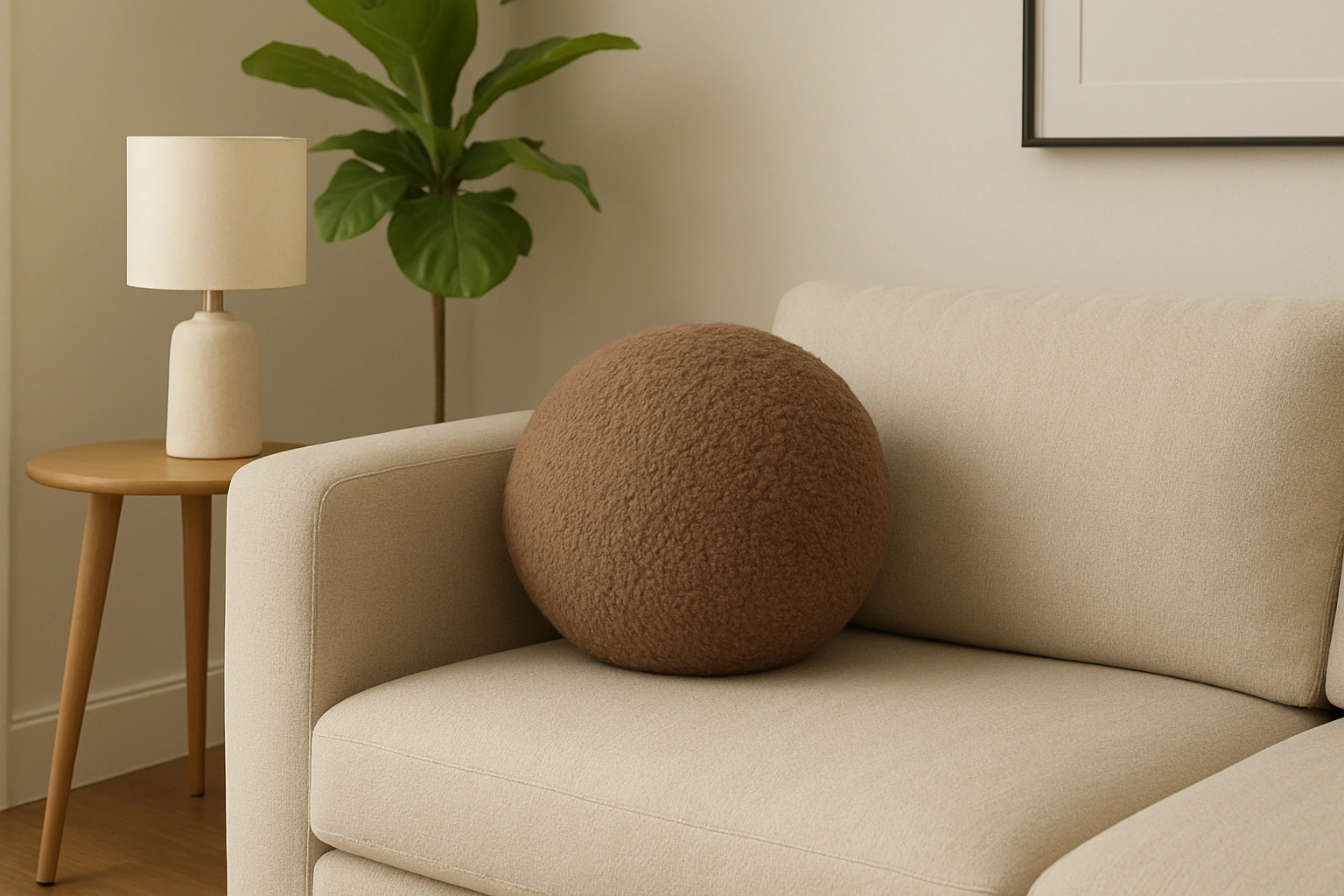 Brown Boucle Ball