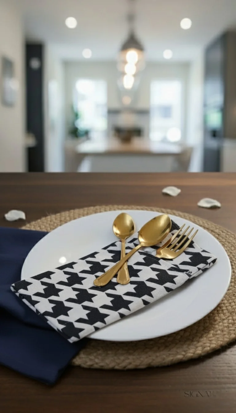 Houndstooth Cutlery Holder